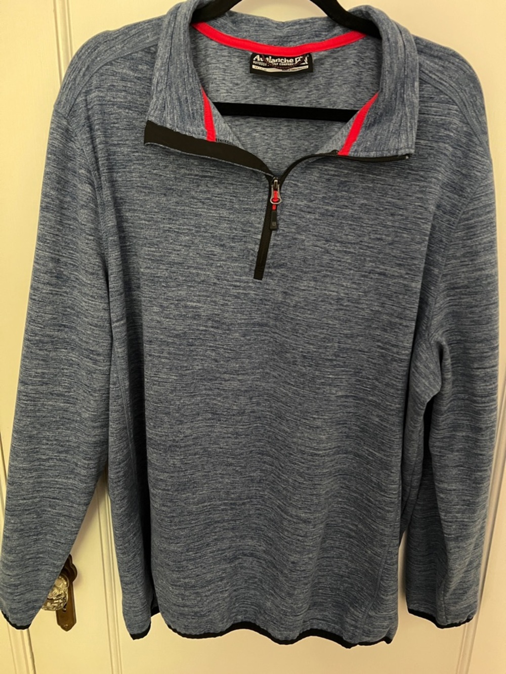 Avalanche Men's Blue Quarter-Zip Pullover with Red Trim
